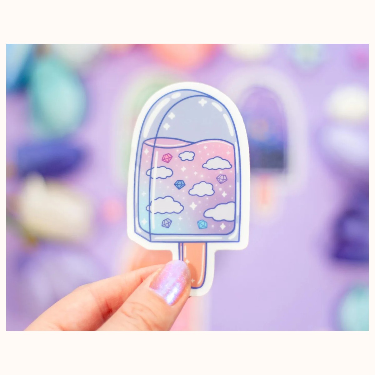 Popsicle Cute Aesthetic Vinyl Stickers view 4