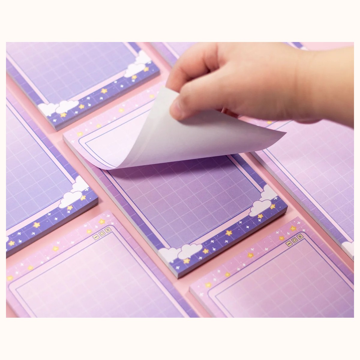 Purple Gradient Clouds Aesthetic Message Memo Notepad view 2