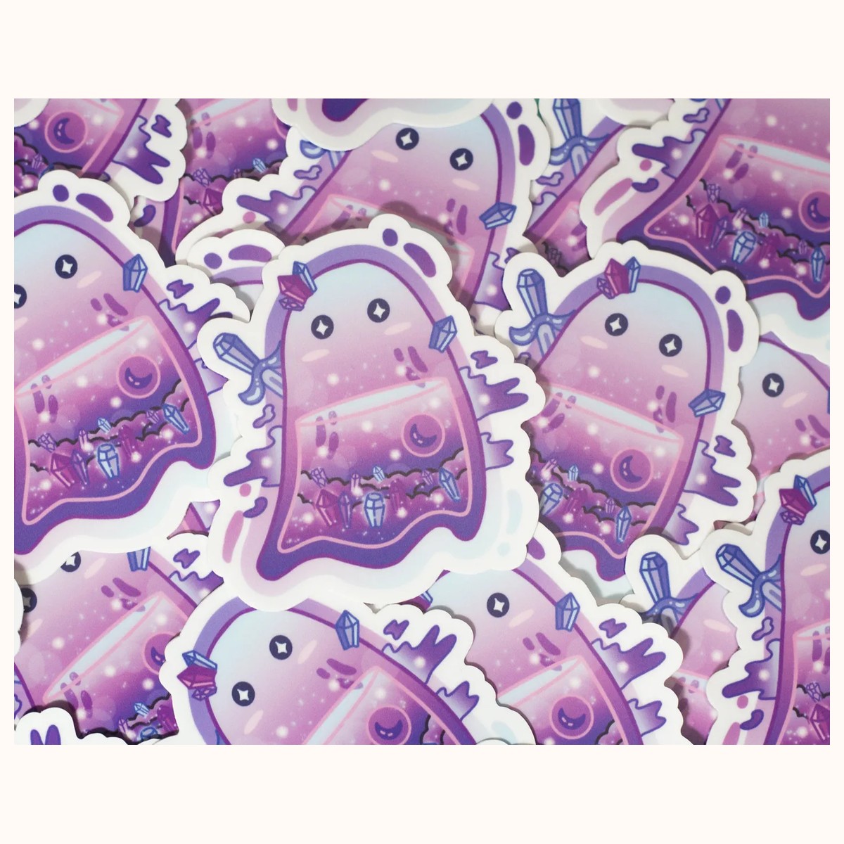 Crystal Ghost Aesthetic Sticker Vinyl view 3