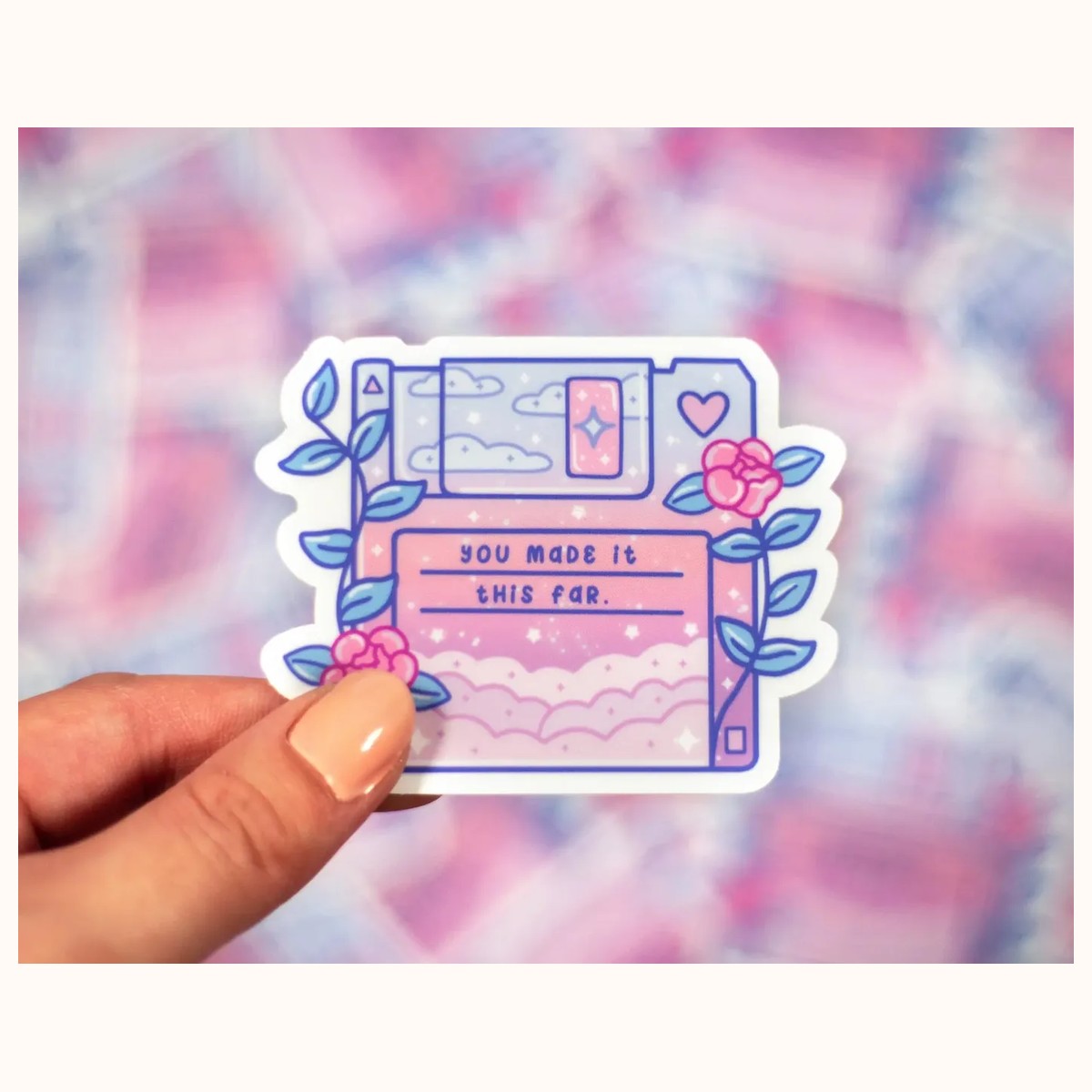 Floppy Disk Cute Vinyl Waterproof Sticker | Kawaii Aesthetic by Farouk Book Store