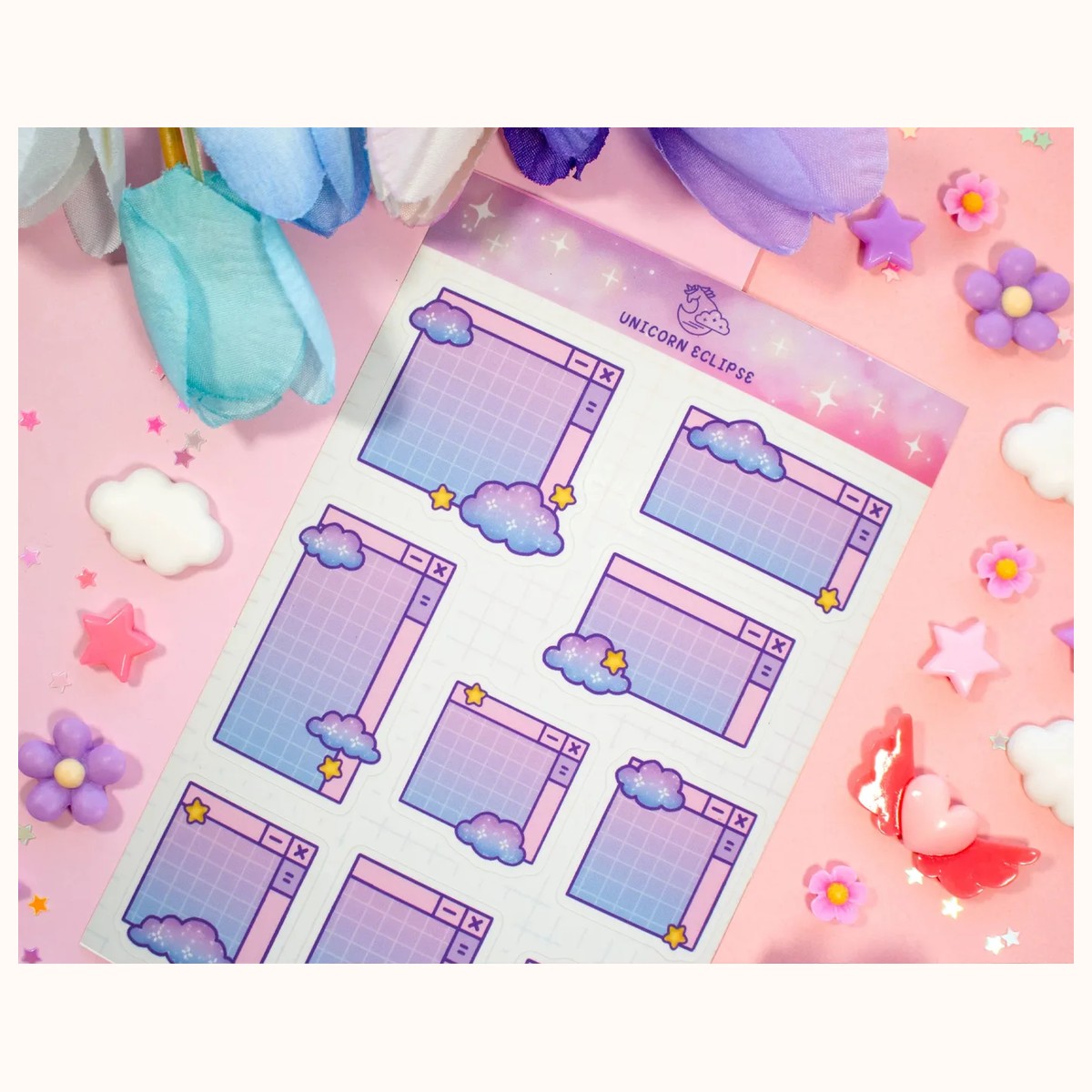 Cloud Notes Aesthetic Cute Sticker Sheet view 2