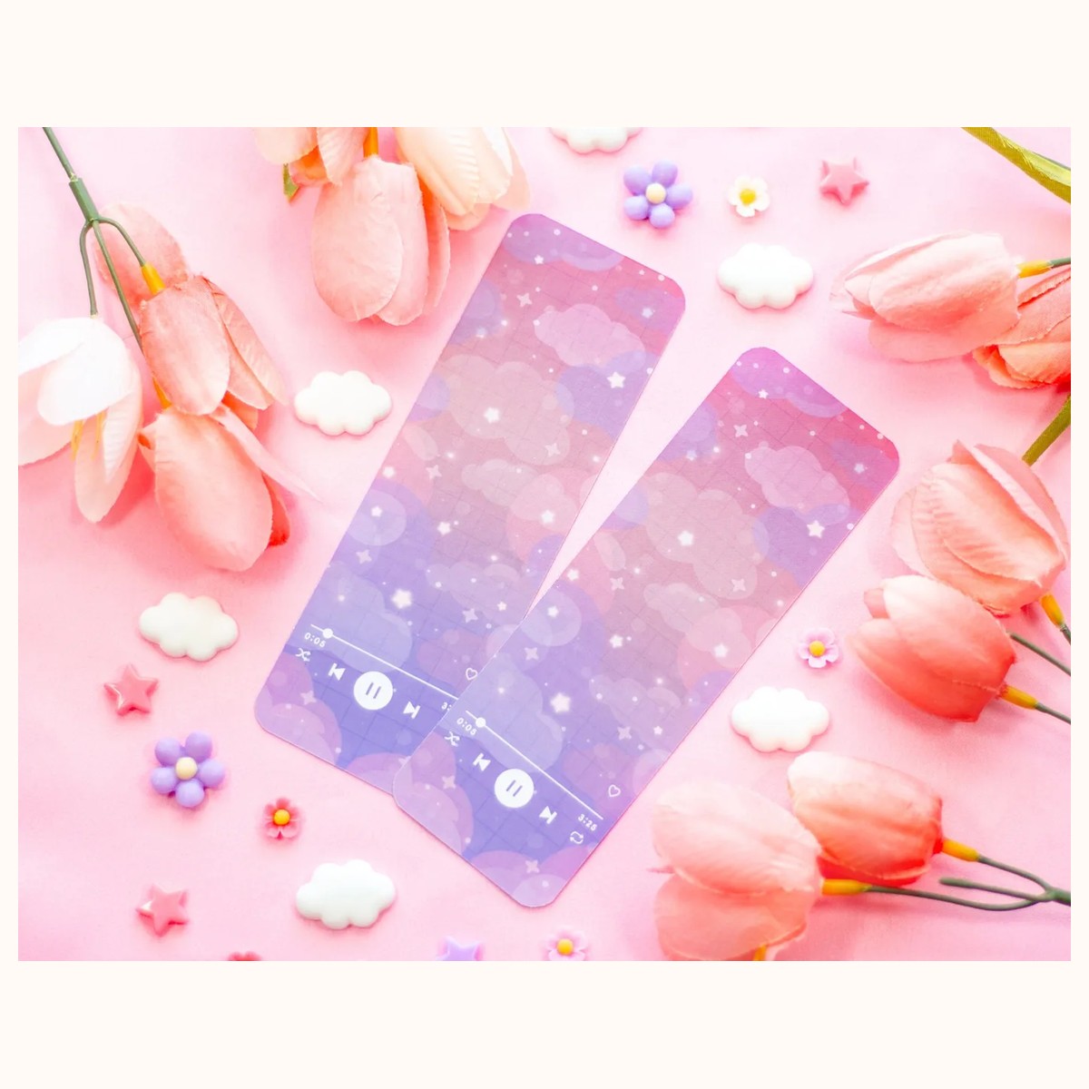 Sunset Music Player Cute Aesthetic Bookmark view 2