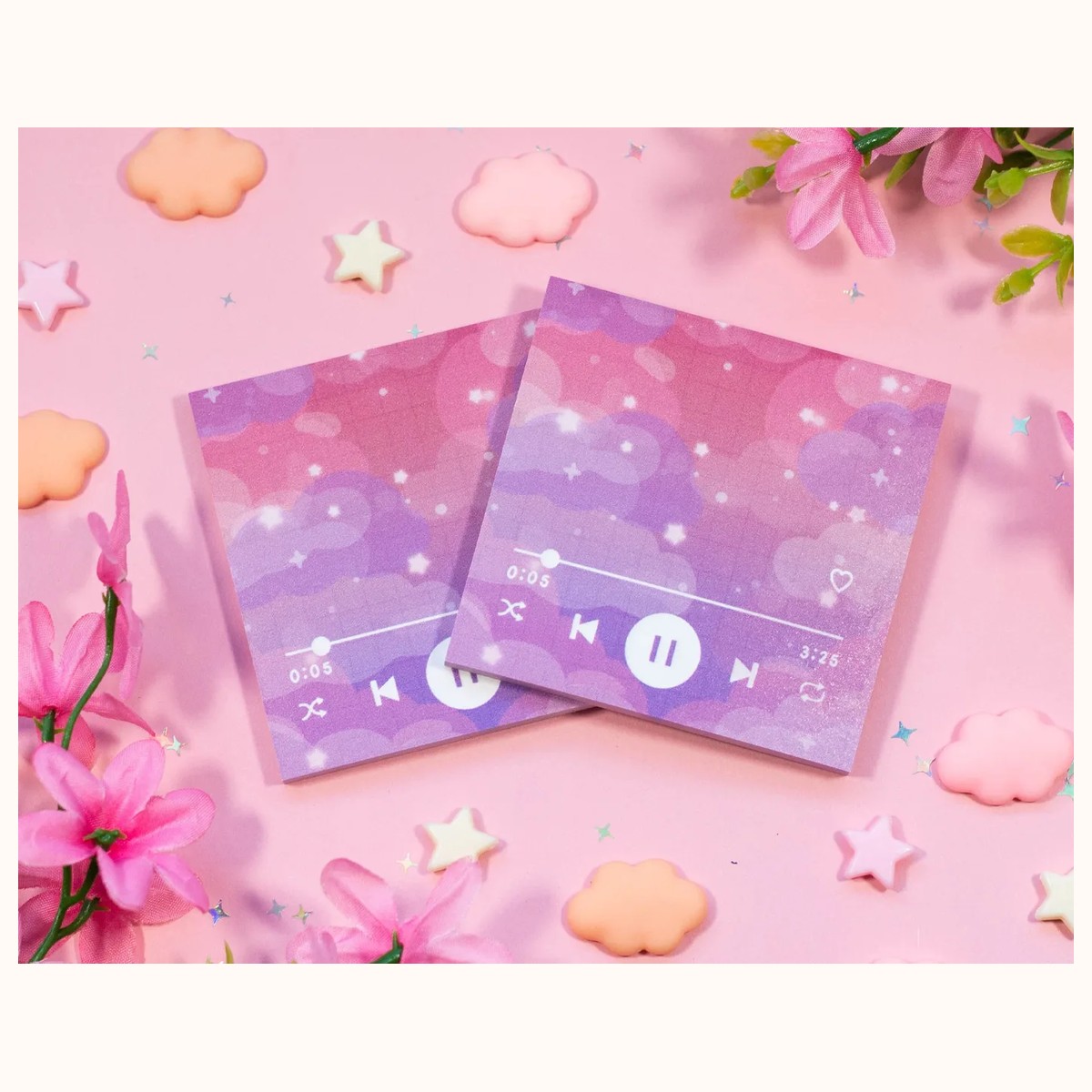 Sunset Music Player Aesthetic Sticky Note by Farouk Book Store