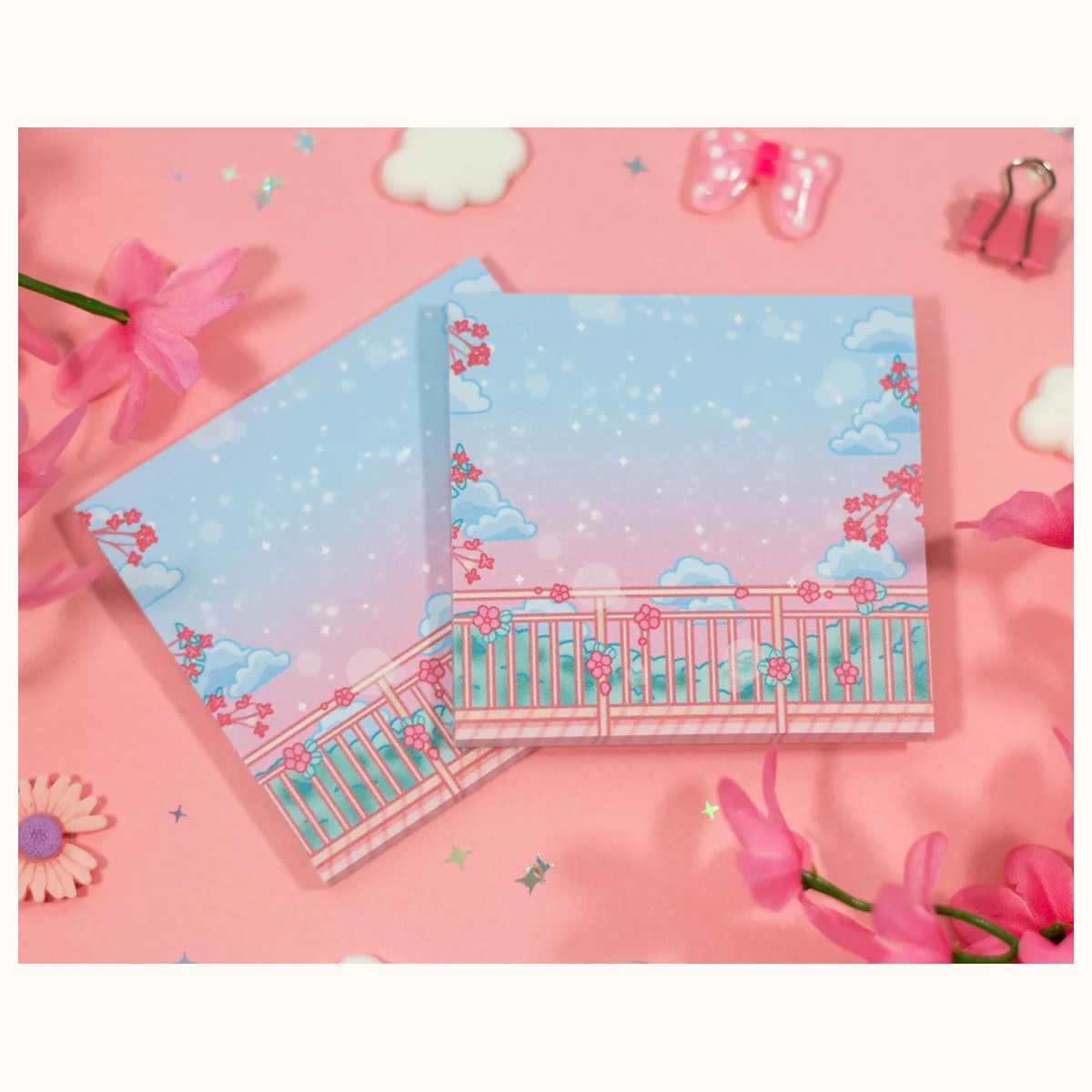 Sweet Afternoon Aesthetic Cute Kawaii Sticky Note view 4