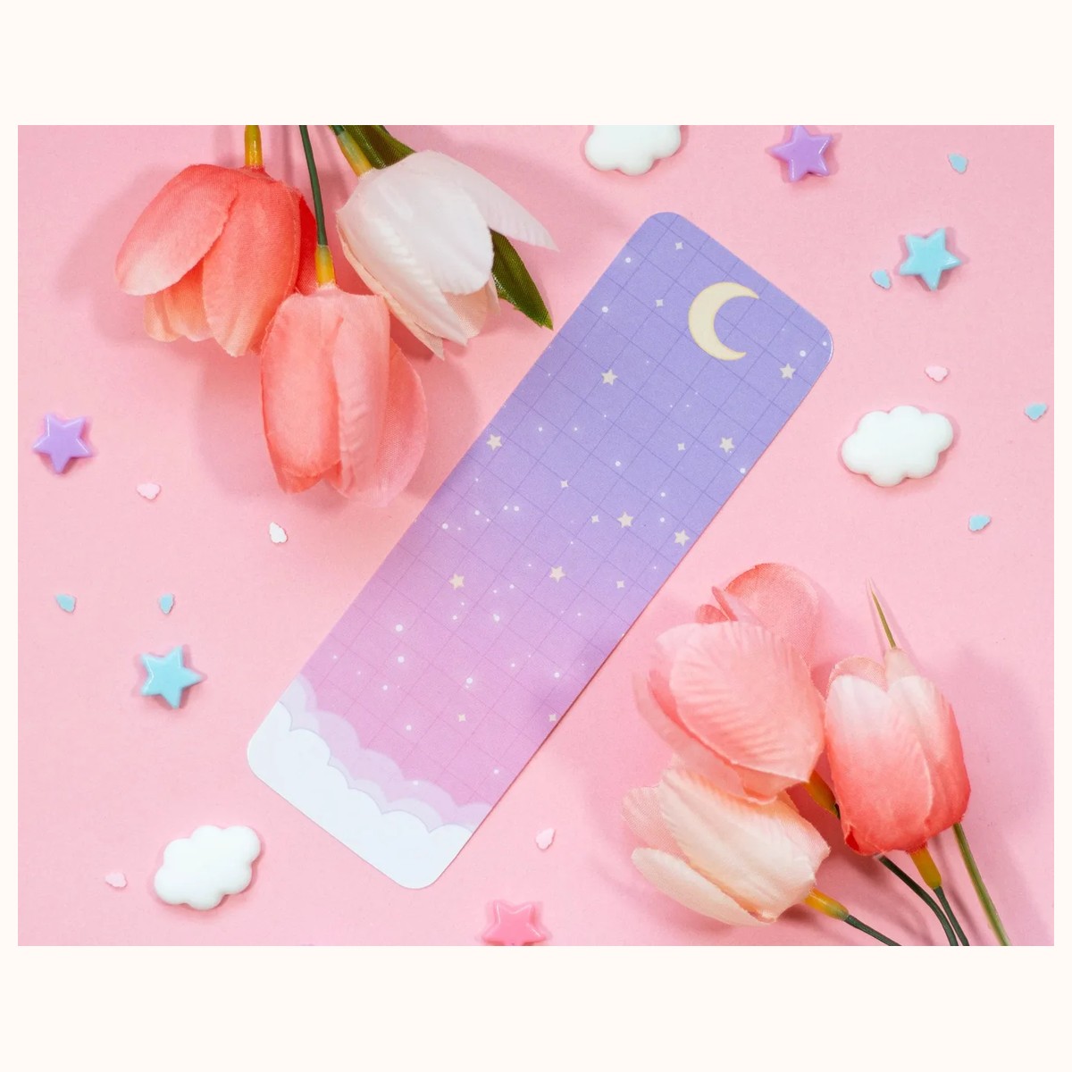Starry Clouds Cute Aesthetic Bookmark by Farouk Book Store