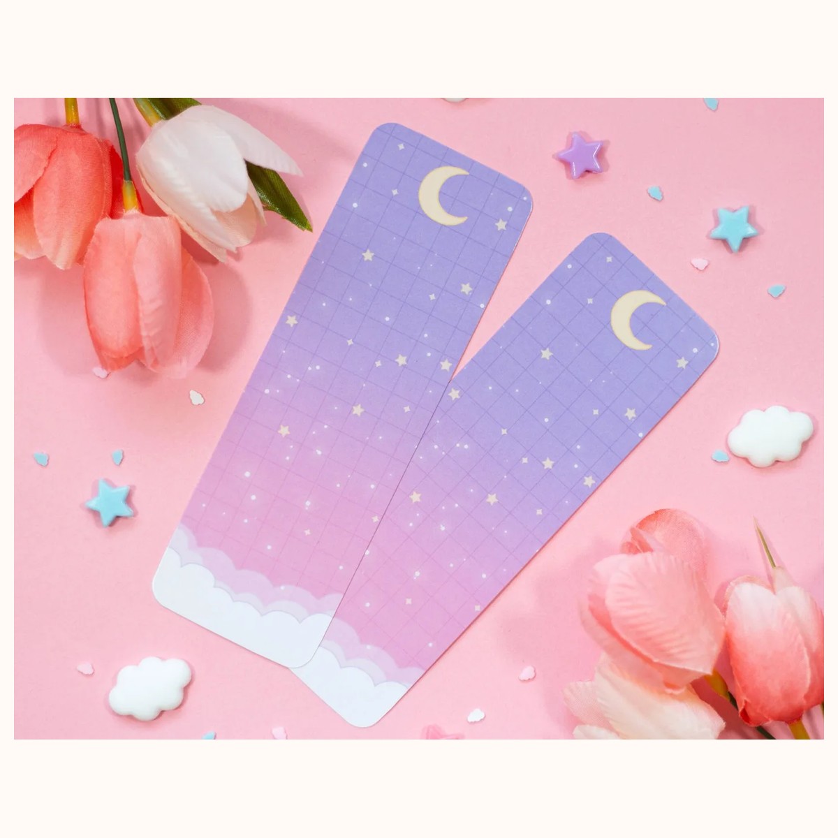 Starry Clouds Cute Aesthetic Bookmark view 2