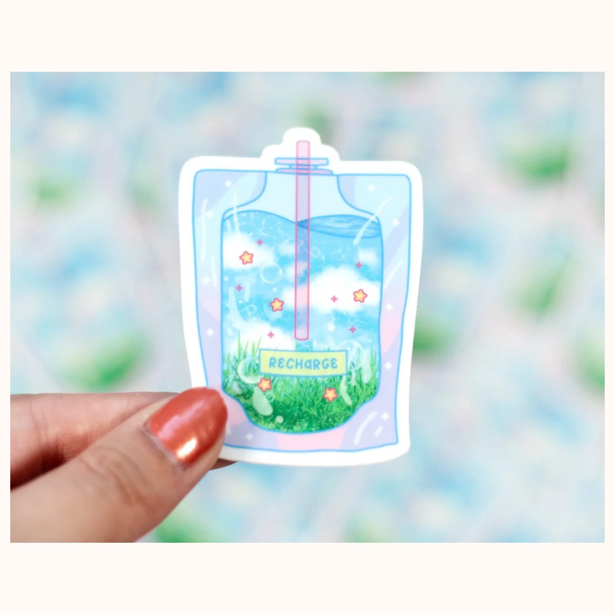 Juice Pouch Aesthetic Sticker Vinyl, stickers from Farouk Book Store