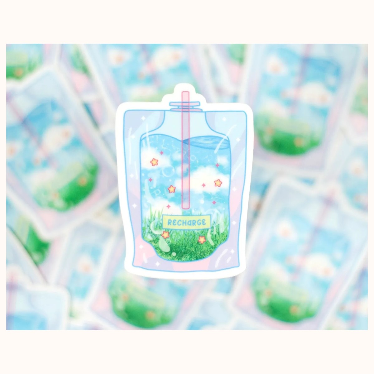 Juice Pouch Aesthetic Sticker Vinyl view 2