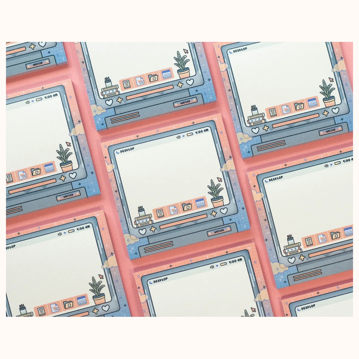 Writer Aesthetic Cute Sticky Note Memo Pad view 3