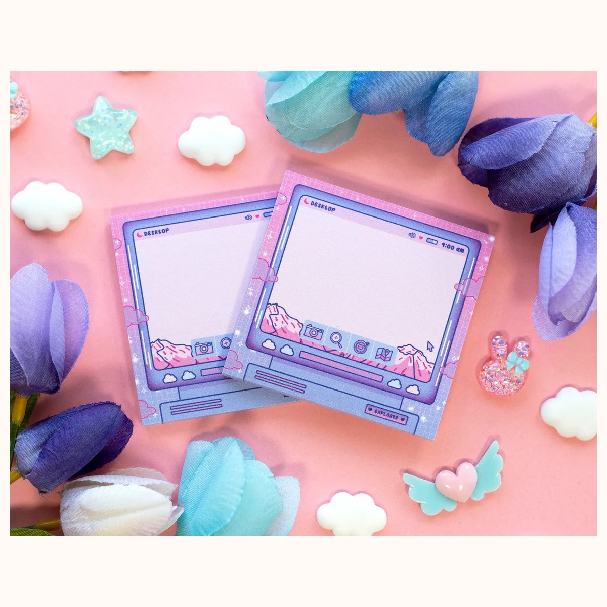 Explorer Aesthetic Cute Sticky Note Memo Pad, office & school supplies from Farouk Book Store