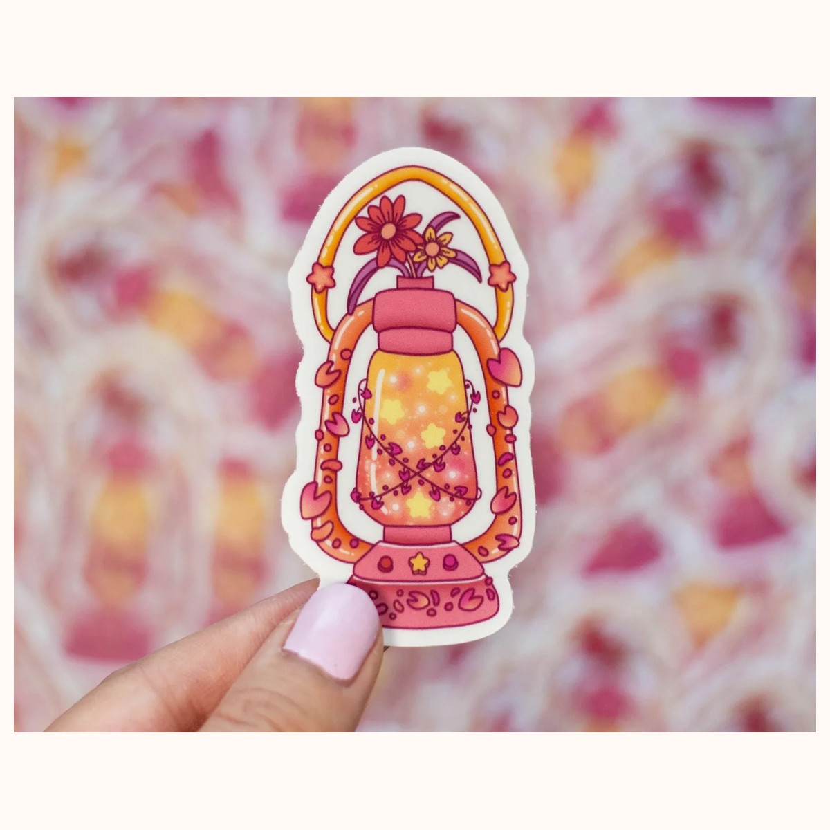 Lantern Autumn Fall Cozy Cute Vinyl Waterproof Sticker | Kawaii Aesthetic, stickers from Farouk Book Store