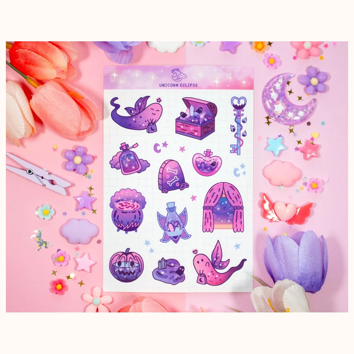 Halloween Forever Spooky Aesthetic Planner Sticker Sheet, stickers from Farouk Book Store