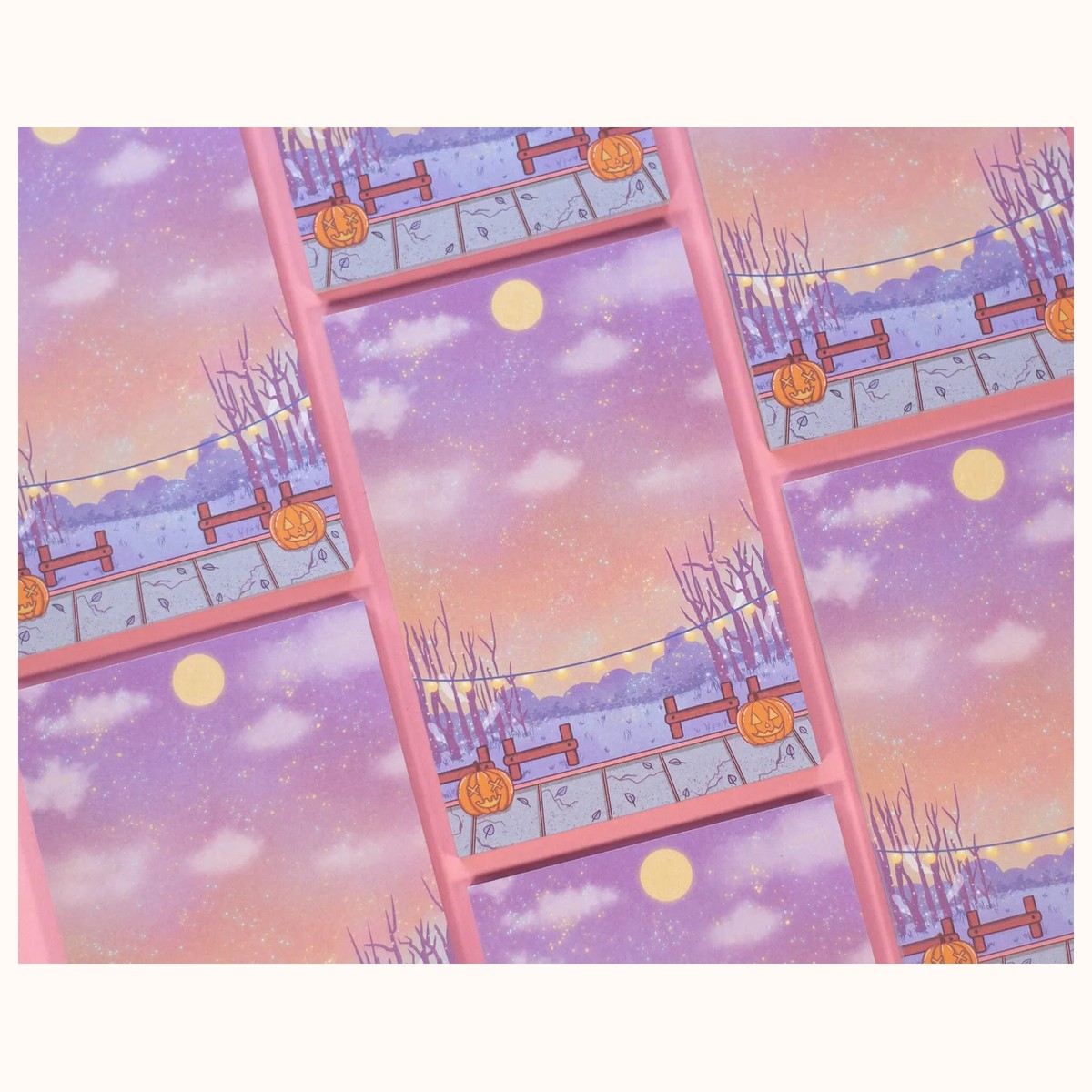 Phantom Park Spooky Halloween Aesthetic Cute Memo Notepad view 4