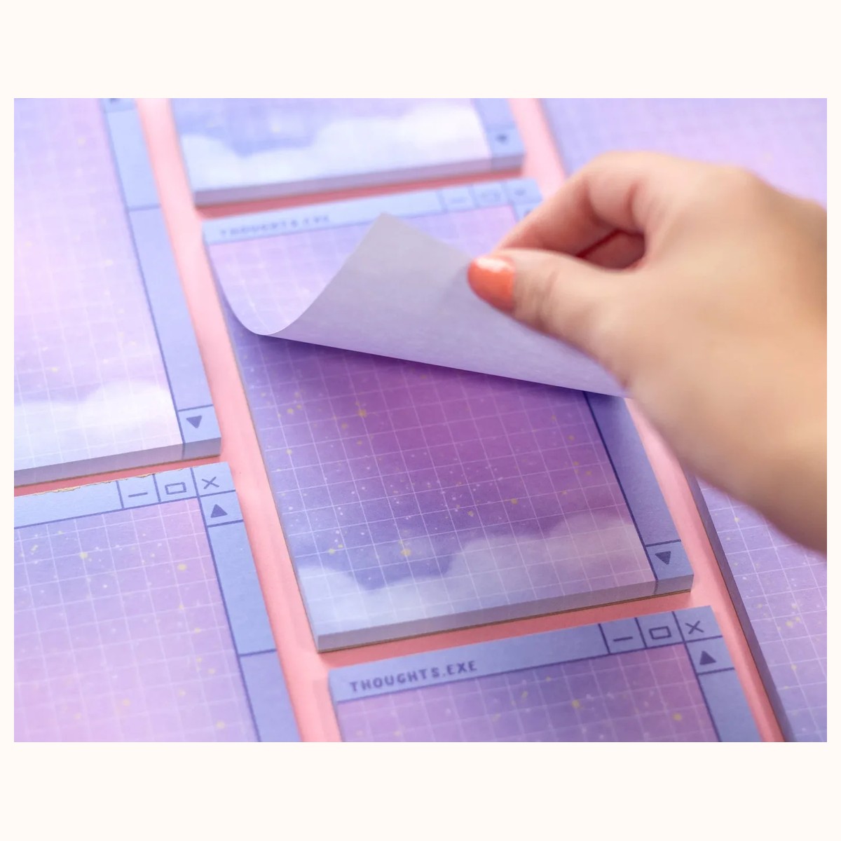 Dreamy Thoughts Notepad | Cute Kawaii Aesthetic Stationery Memo Pad view 2