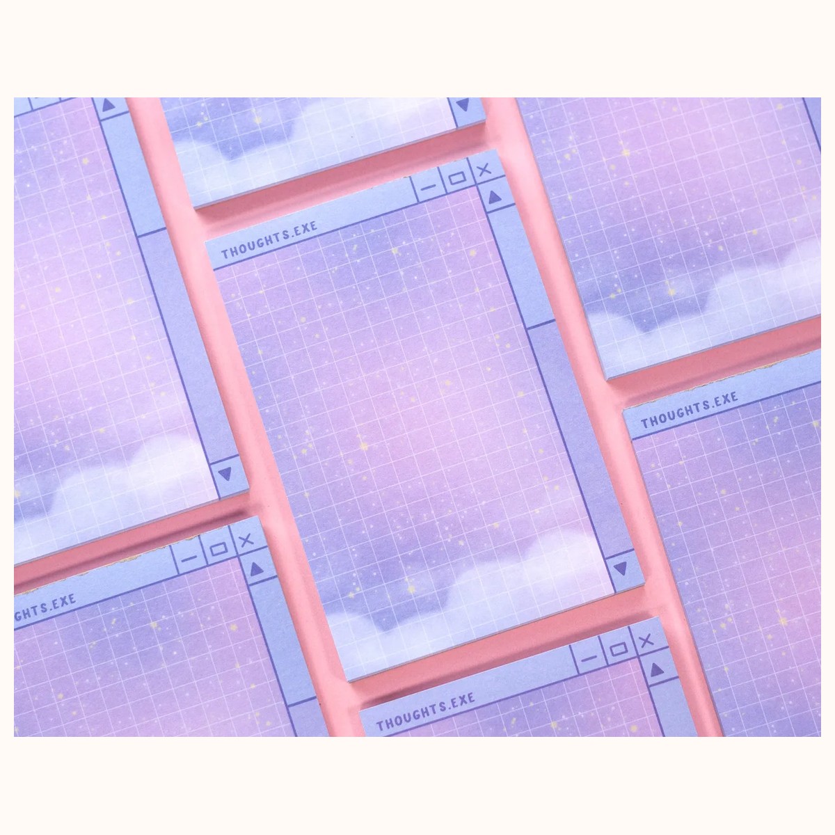 Dreamy Thoughts Notepad | Cute Kawaii Aesthetic Stationery Memo Pad view 4