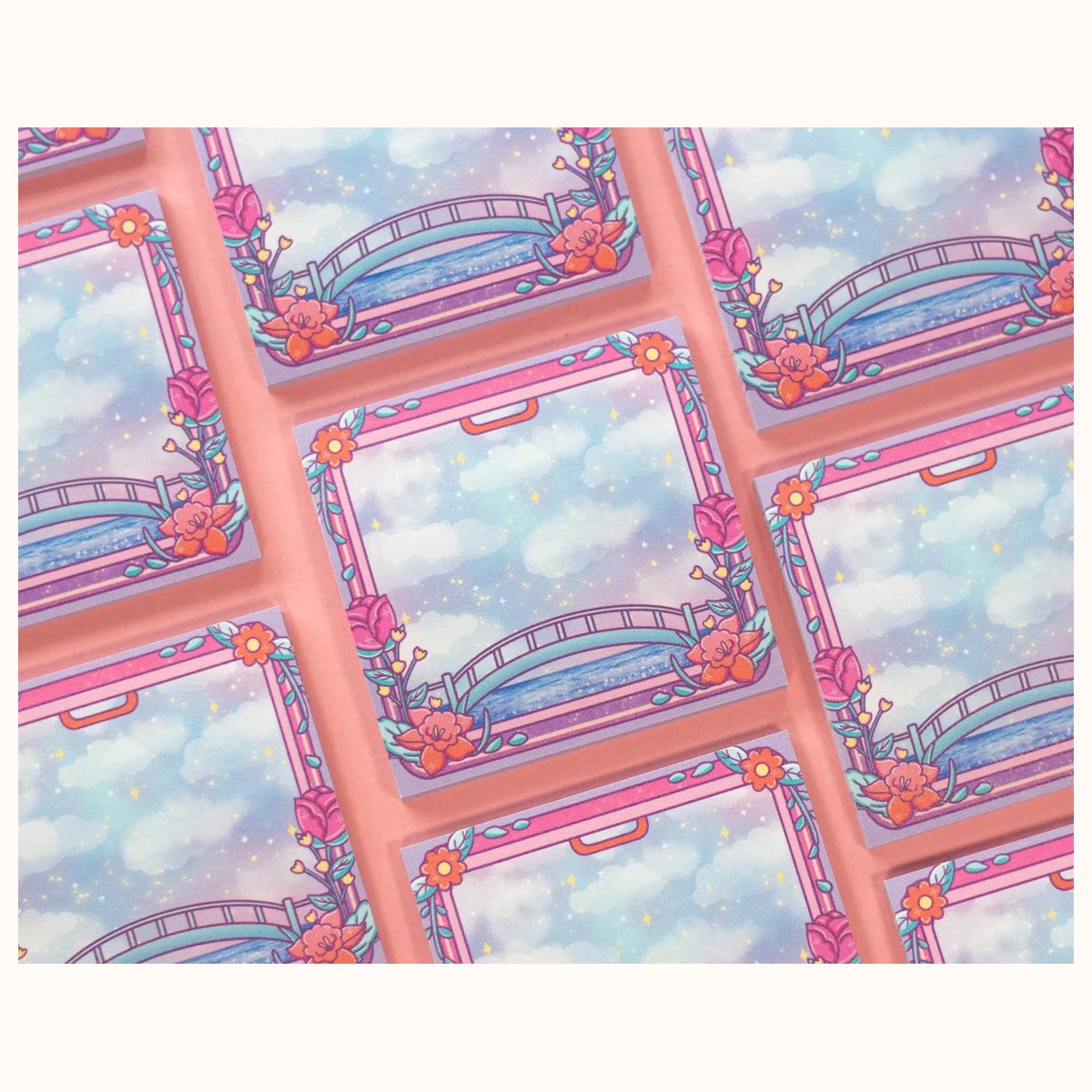 Train Window Sticky Note | Cute Kawaii Dreamy Aesthetic Stationery Memo Pad view 3