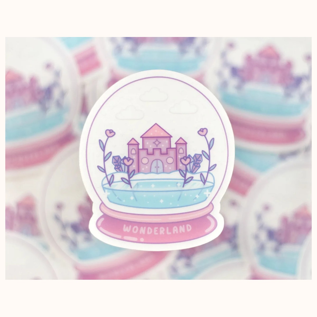 Snowglobe CLEAR Sticker | Christmas Holiday Cute Aesthetic Waterproof Vinyl view 2