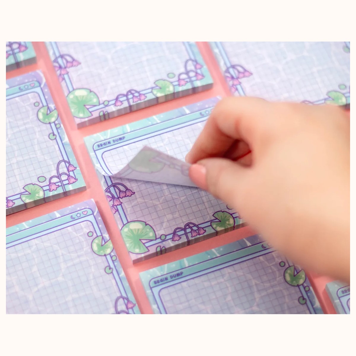 Lilypad Cute Aesthetic Sticky Note view 2