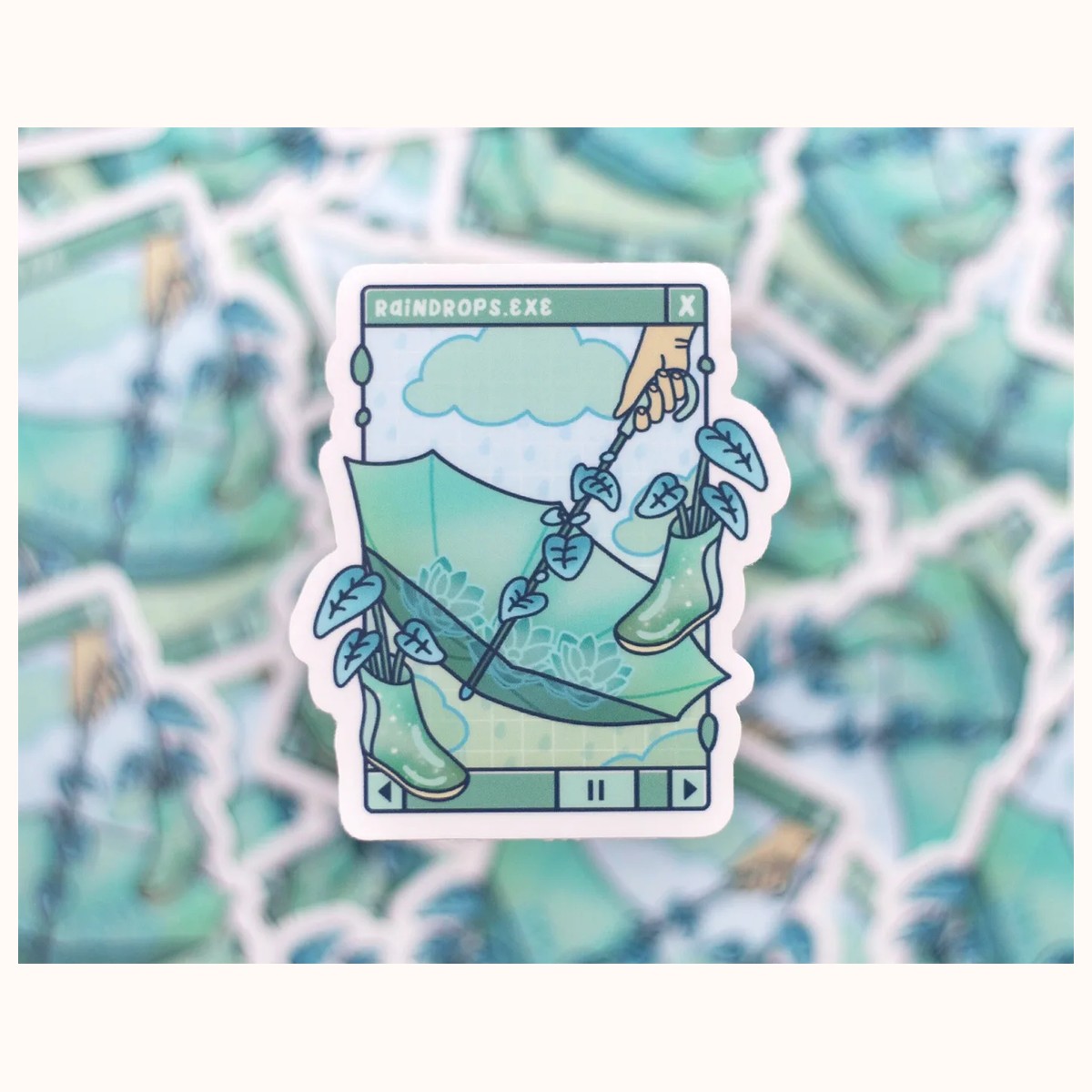 Rainy Day Sticker | Cute Aesthetic Waterproof Vinyl view 2