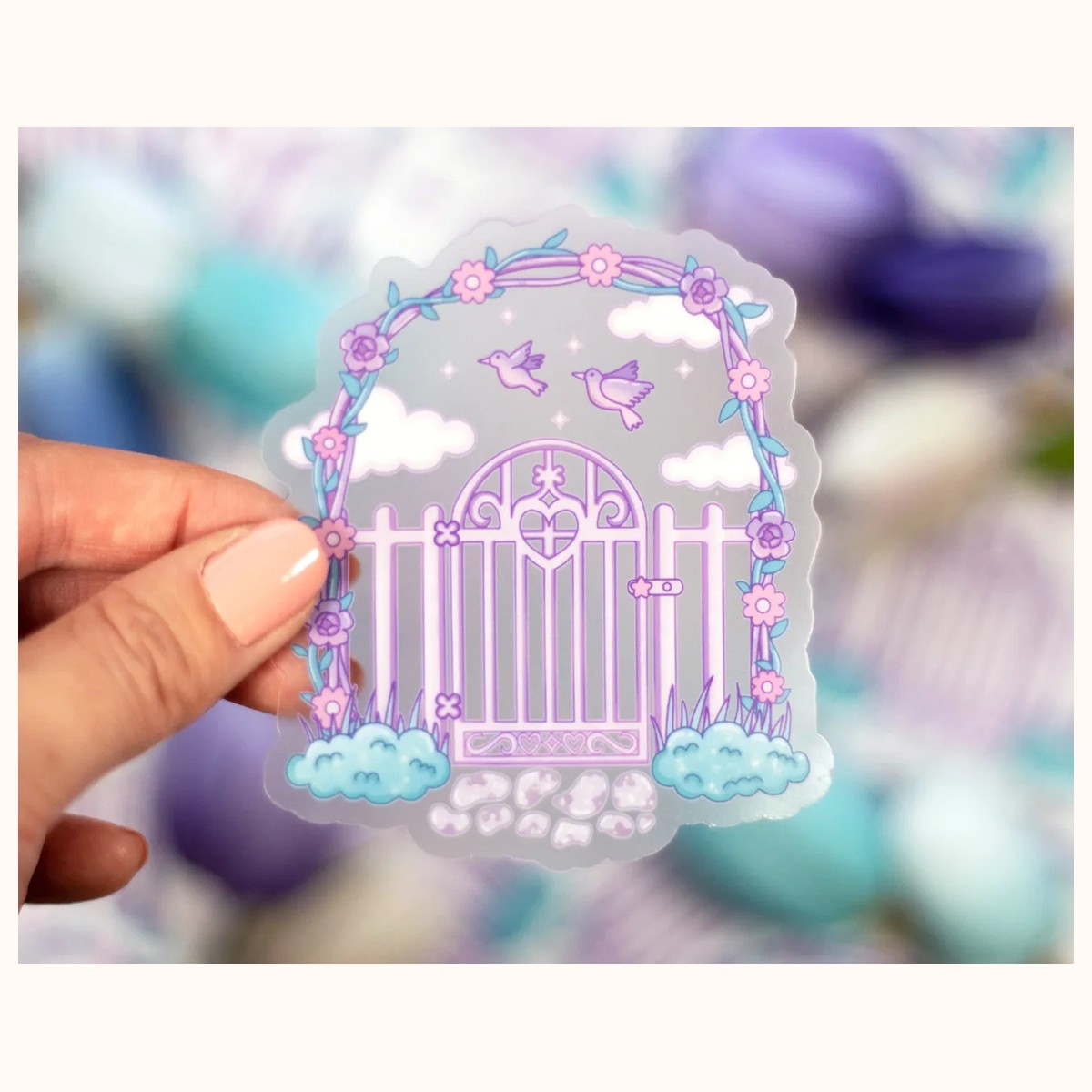 Secret Garden Gate Vinyl CLEAR Sticker | Cute Aesthetic Waterproof Durable Laptop Sticker, stickers from Farouk Book Store