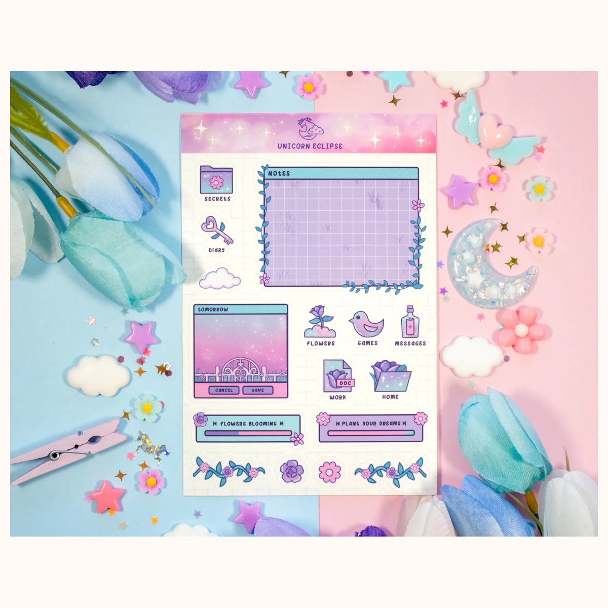 Secret Garden Aesthetic Cute Sticker Sheet | Planner Stickers, Decorative Stickers, Sticker Sheet, stickers from Farouk Book Store