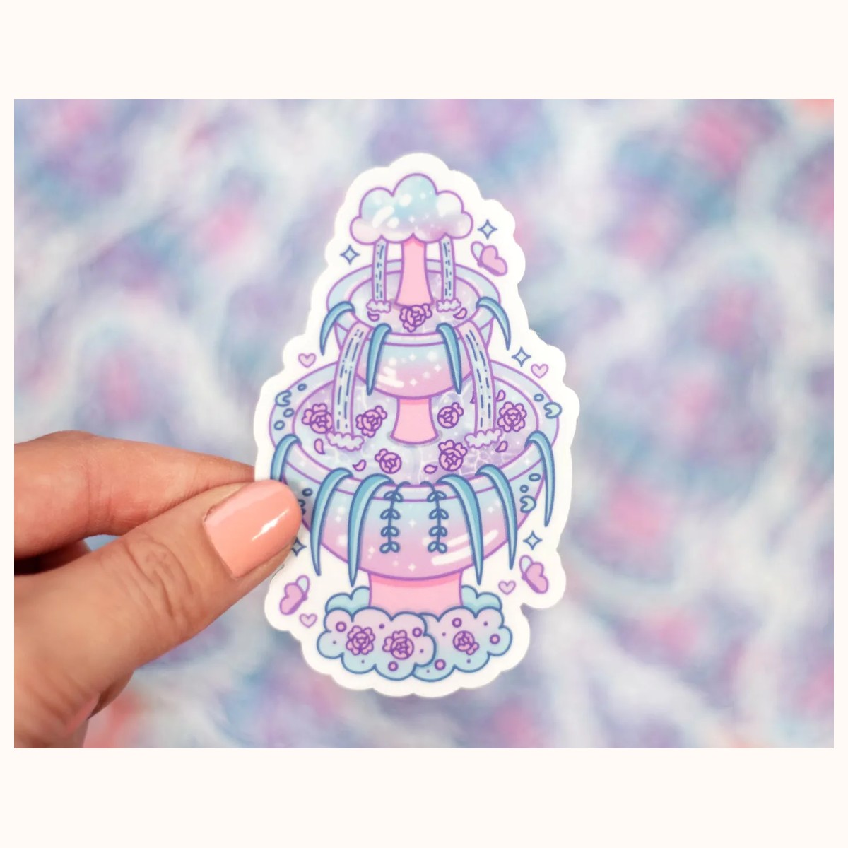 Secret Garden Water Fountain Vinyl Sticker | Cute Aesthetic Waterproof Durable Laptop Sticker, stickers from Farouk Book Store