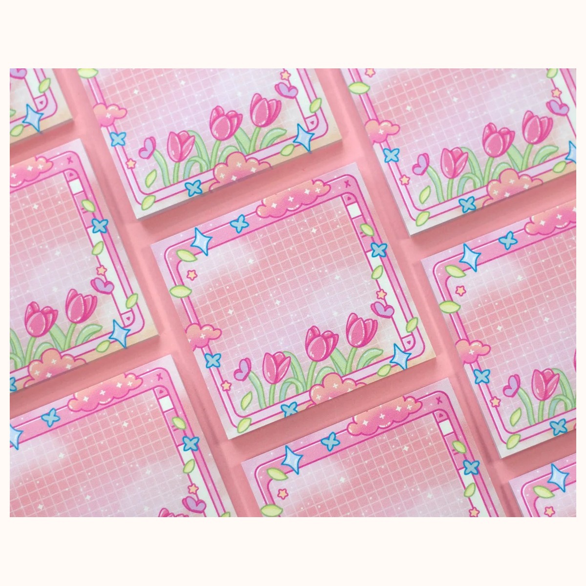 Tulip Dreams Window Aesthetic Sticky Note view 3