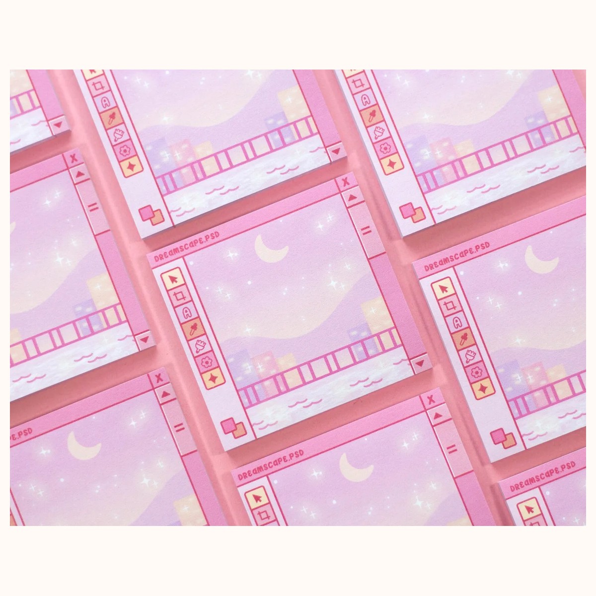 Digital Dreamscape Aesthetic Sticky Note view 3