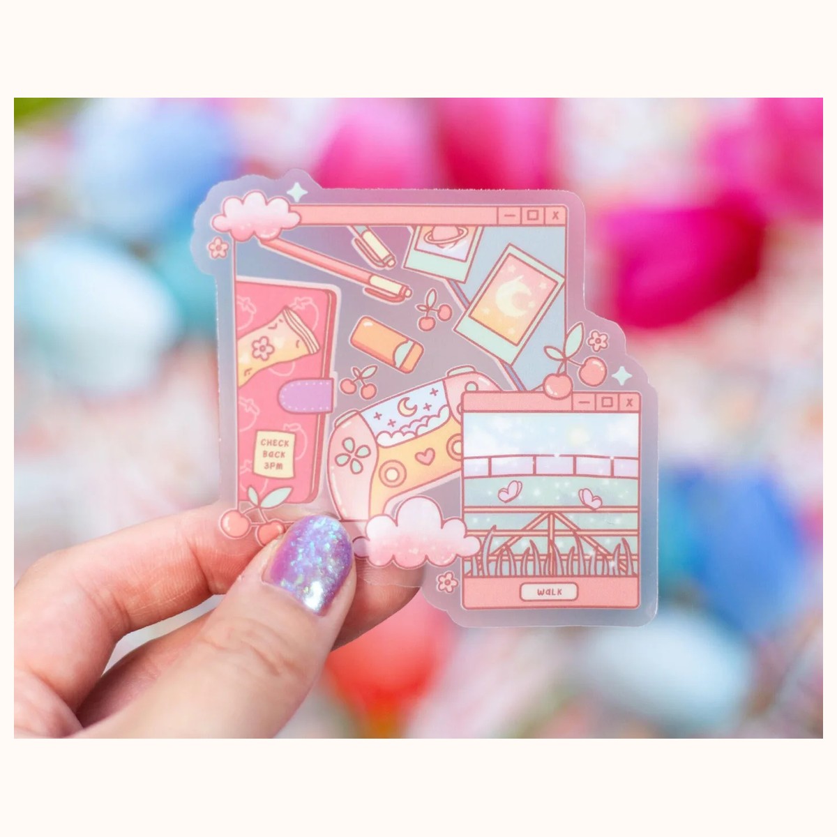 Study Break Vinyl CLEAR Sticker | Cute Aesthetic Waterproof Durable Laptop Sticker, stickers from Farouk Book Store