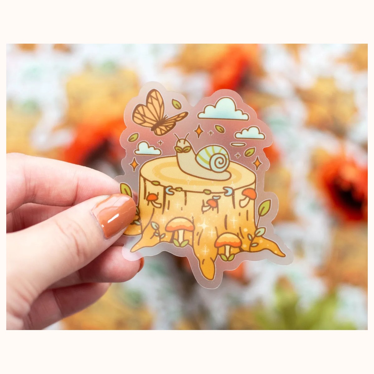 Forest Critters CLEAR Sticker | Cute Aesthetic Waterproof Durable Laptop Sticker, stickers from Farouk Book Store