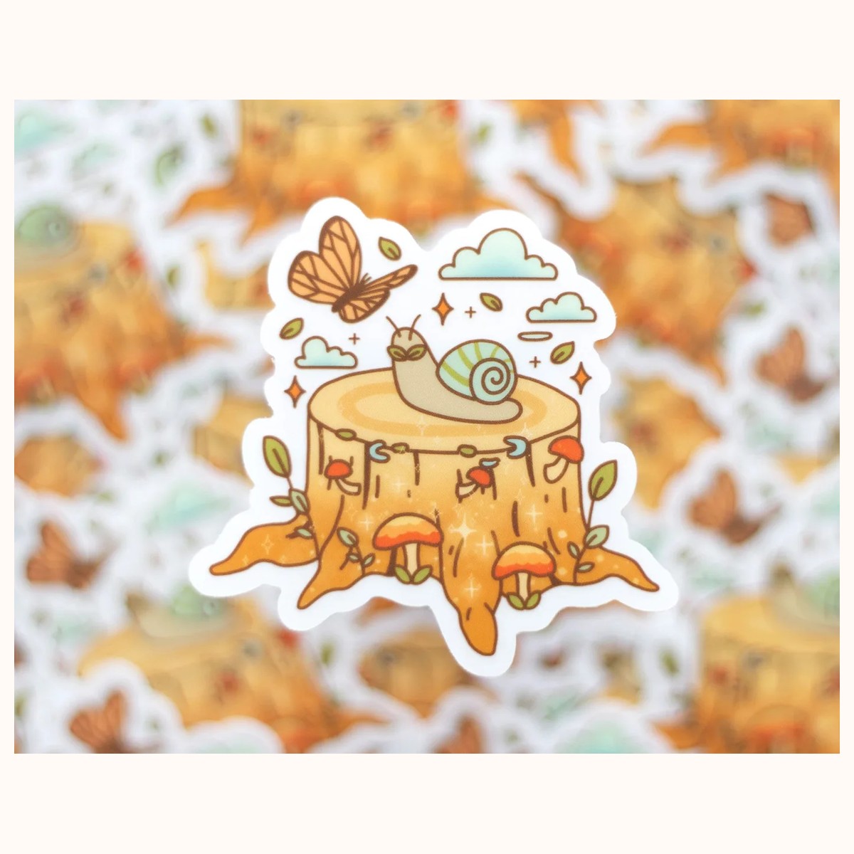 Forest Critters CLEAR Sticker | Cute Aesthetic Waterproof Durable Laptop Sticker view 2