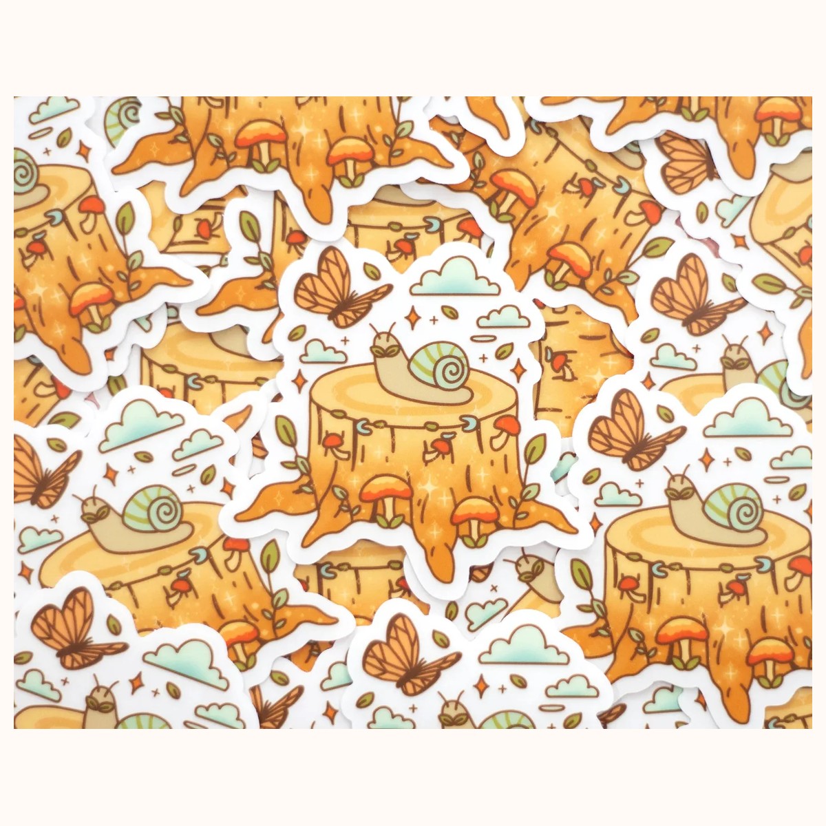Forest Critters CLEAR Sticker | Cute Aesthetic Waterproof Durable Laptop Sticker view 3