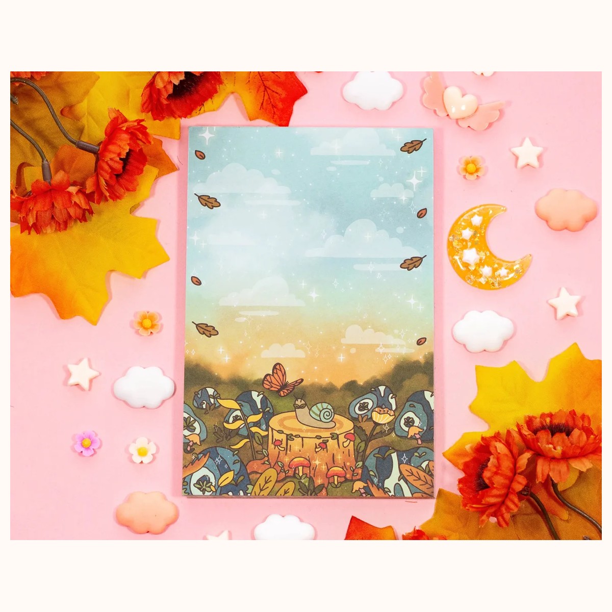 Forest Finds Notepad | Cute Dreamy Kawaii Aesthetic Stationery Memo Pad, notepads from Farouk Book Store