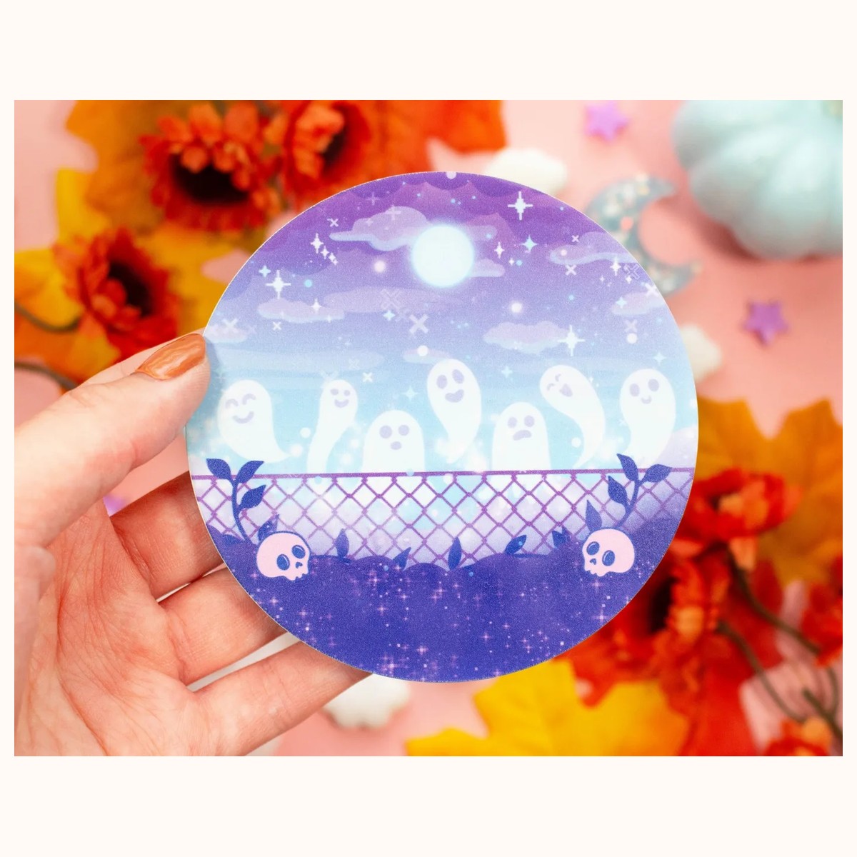 Spirit Town Acrylic Coaster | Kawaii Drinks Cork Coaster Home Decor Accessories view 4
