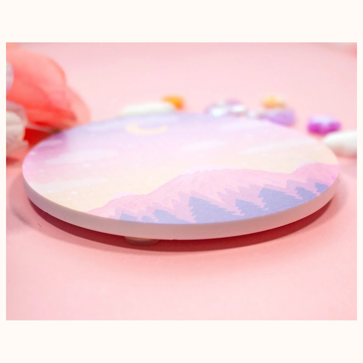 Mountains Acrylic Coaster | Kawaii Drinks Coaster Home Decor Accessories view 2