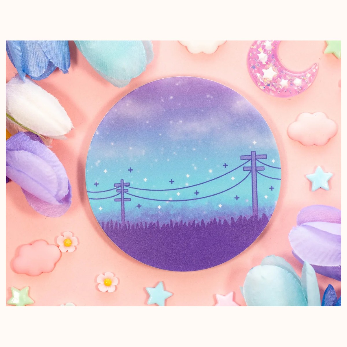 Daydreamer Acrylic Coaster | Kawaii Drinks Coaster Home Decor Accessories by Farouk Book Store