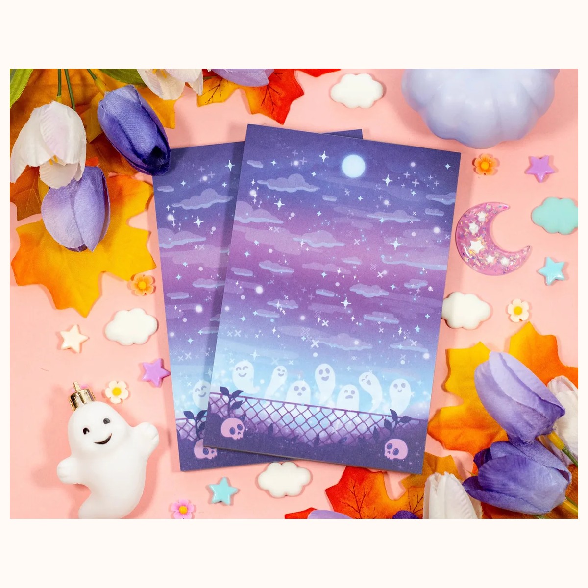 Spirit Town Notepad | Cute Dreamy Kawaii Aesthetic Stationery Memo Pad view 3