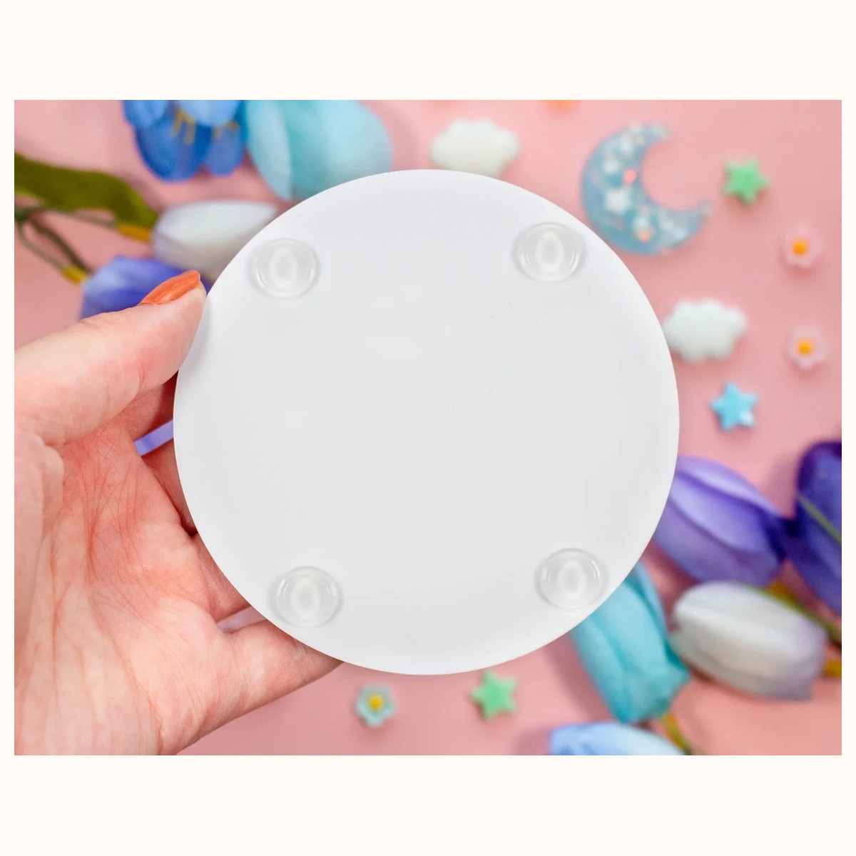 Rainy Day Acrylic Coaster | Kawaii Drinks Coaster Home Decor Accessories view 3