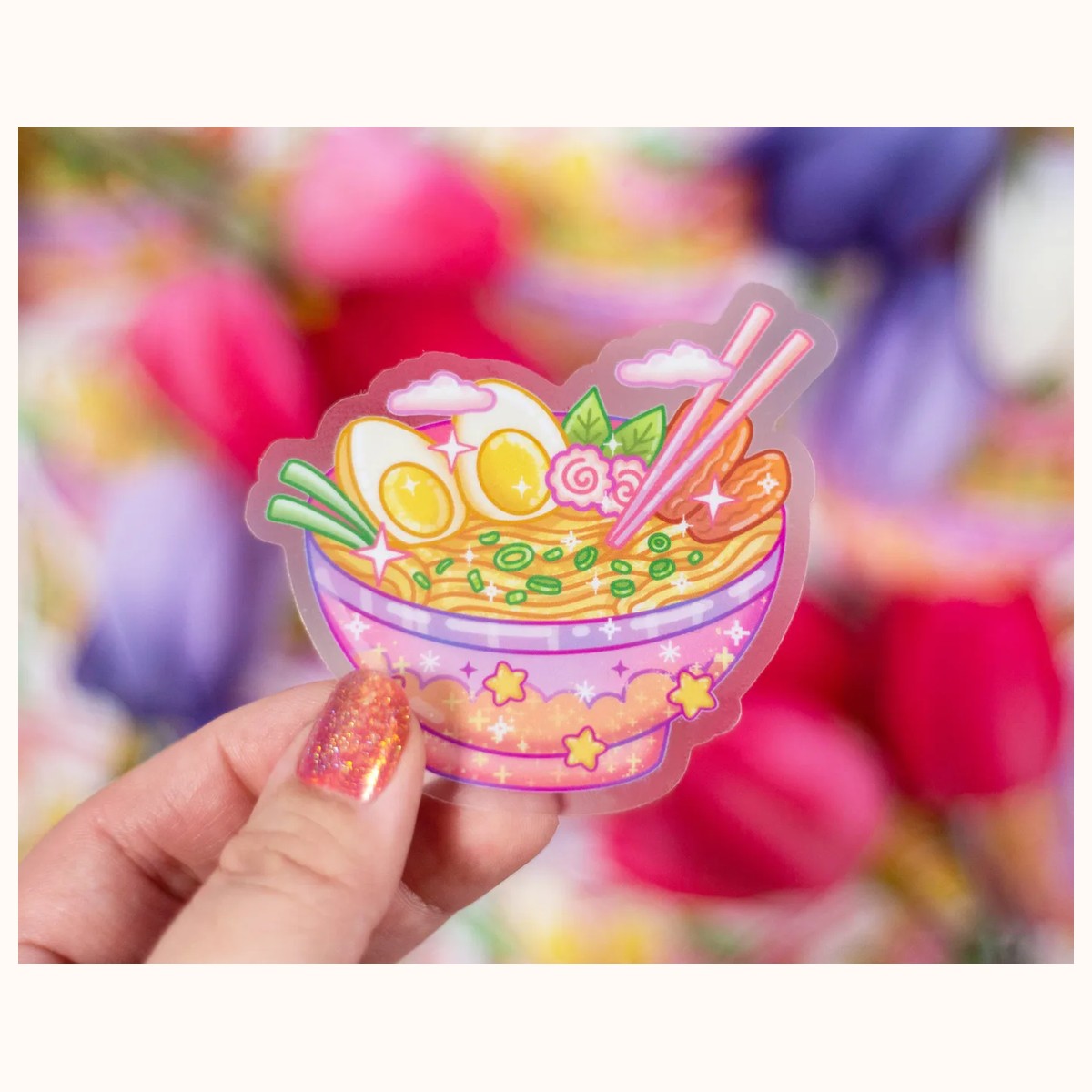 Ramen Bowl CLEAR Sticker | Cute Aesthetic Waterproof Durable Laptop Sticker, stickers from Farouk Book Store