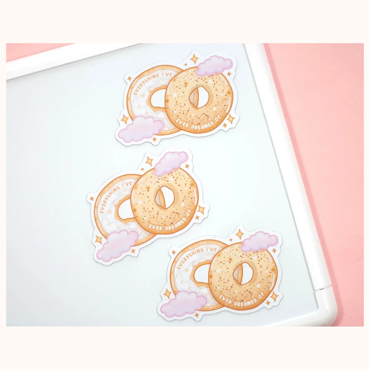 Everything Bagel Cute Aesthetic Fridge Board Magnet view 2