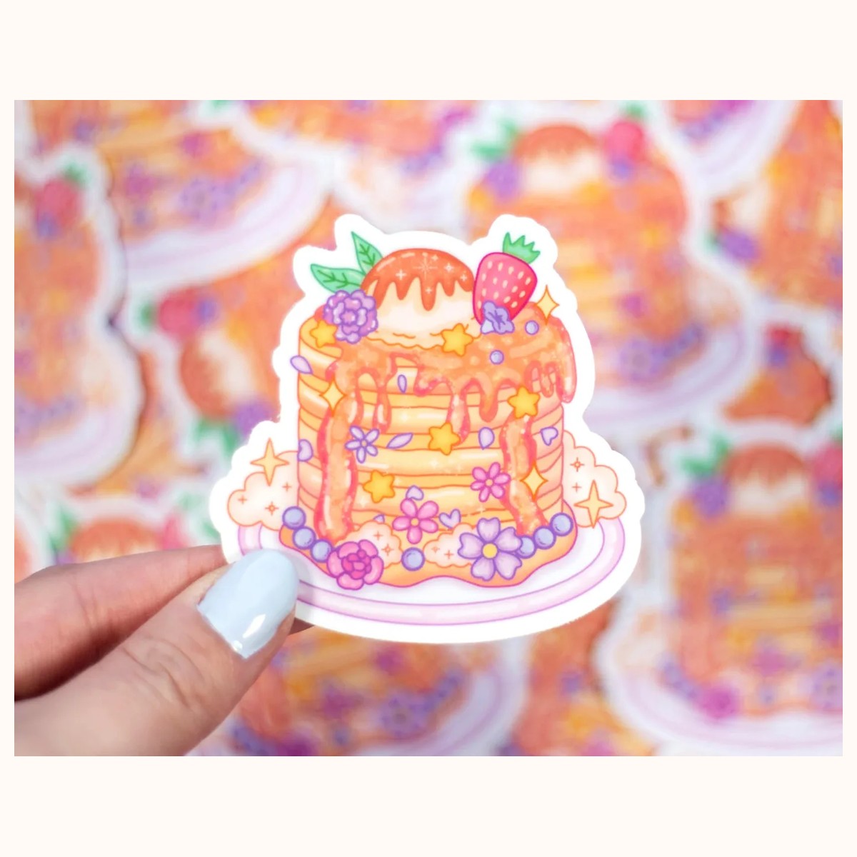 Enchanted Pancakes Aesthetic Vinyl Sticker, stickers from Farouk Book Store