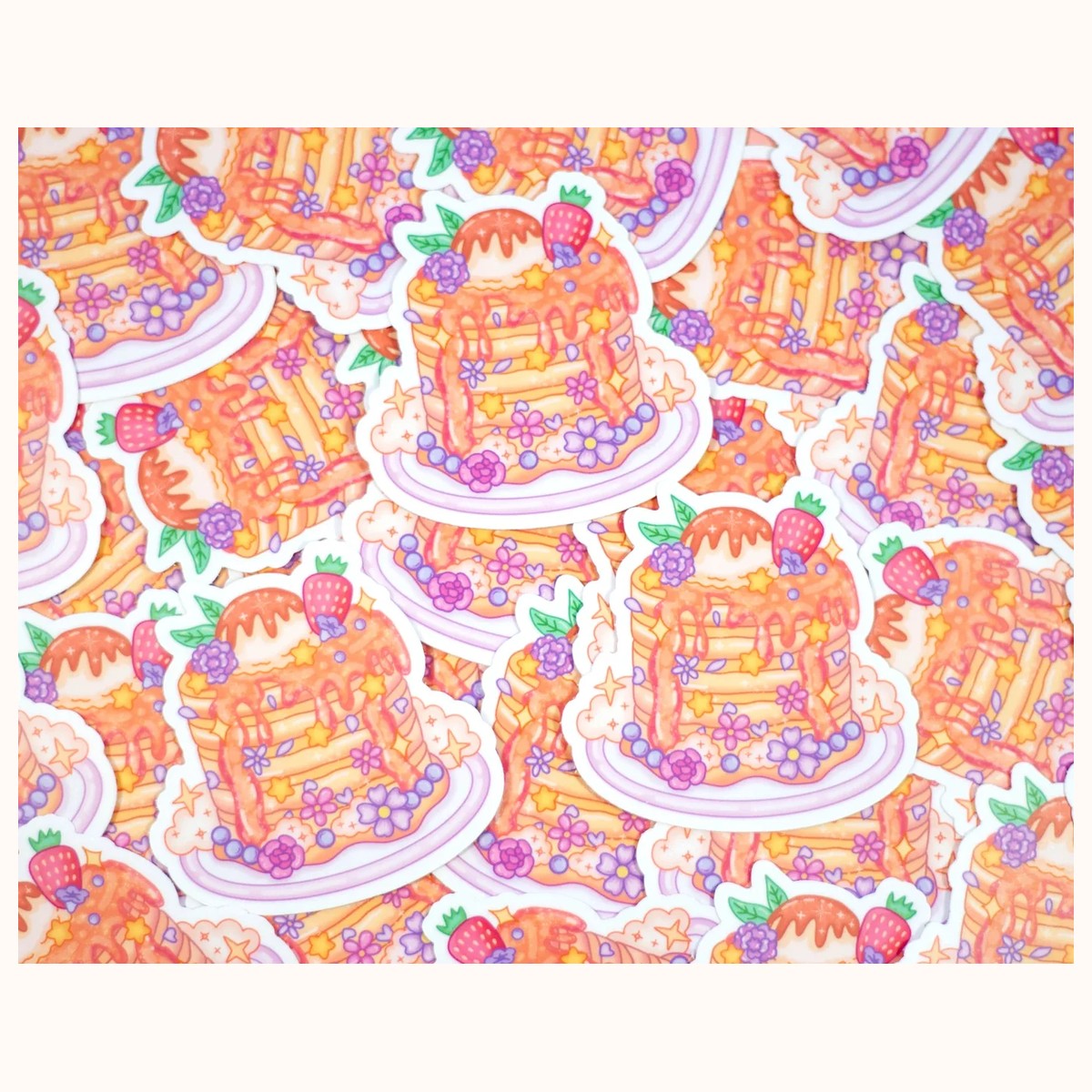 Enchanted Pancakes Aesthetic Vinyl Sticker view 3