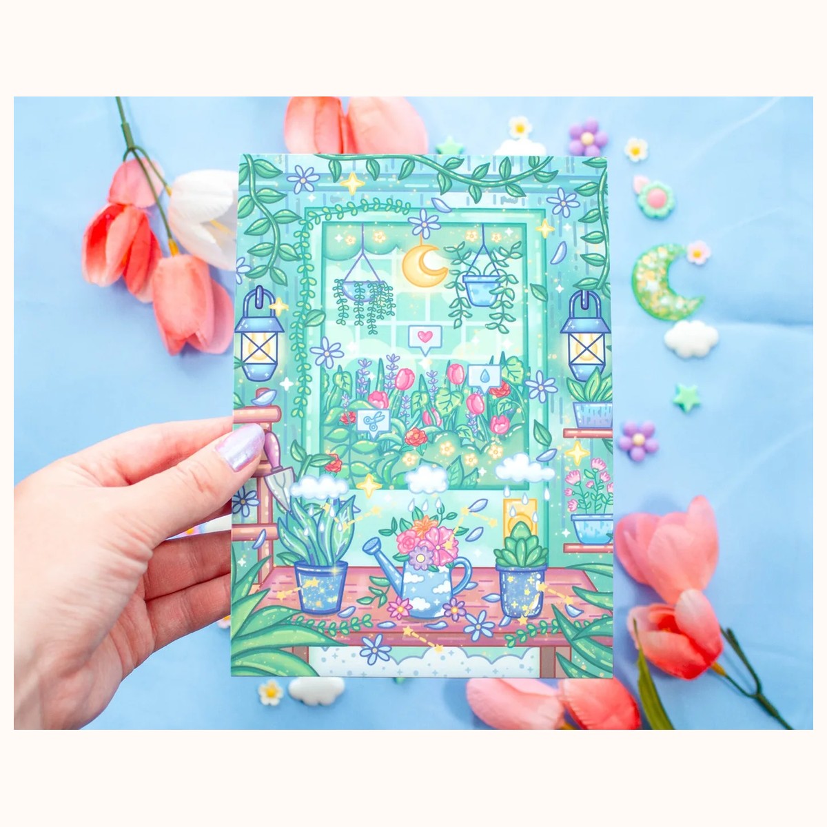 Botanical Bliss Cute Art Print view 3