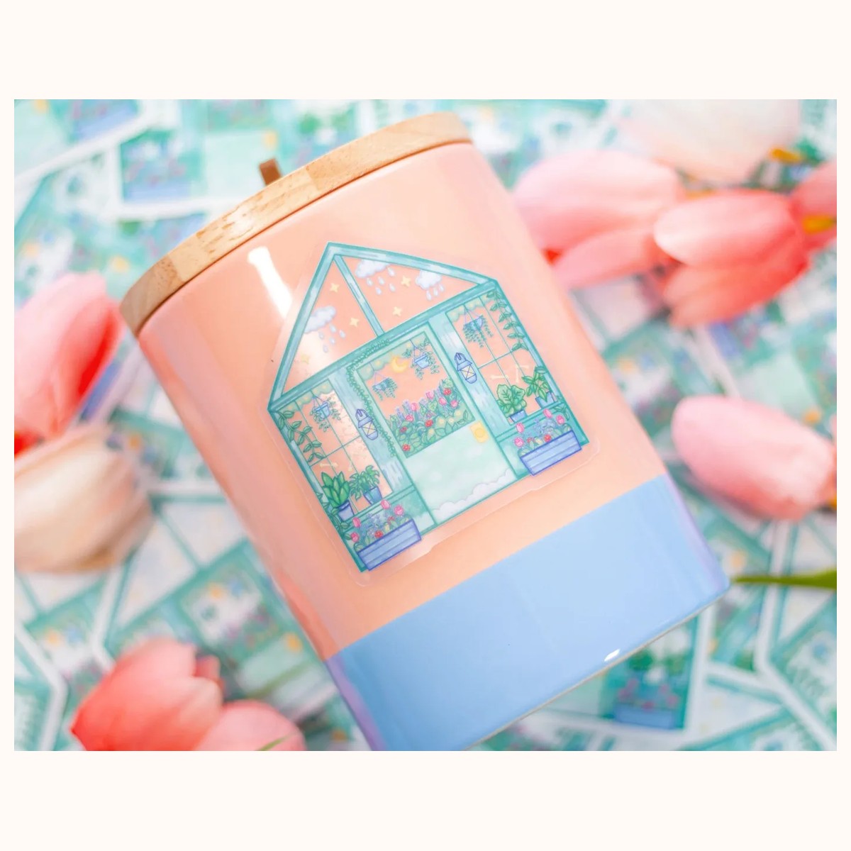 Greenhouse CLEAR Sticker | Cute Aesthetic Waterproof Durable Laptop Sticker view 2