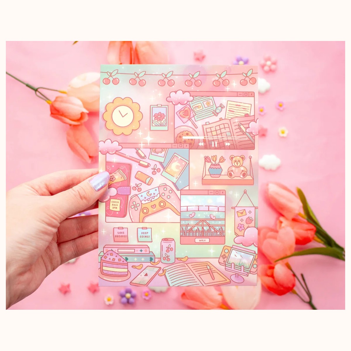Study Break Cute Art Print view 3