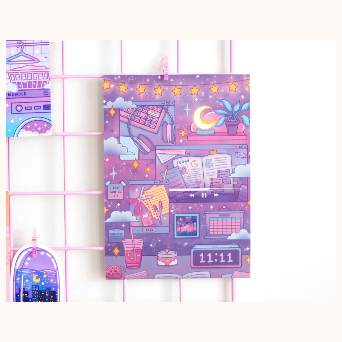 Study Night Cute Art Print view 2