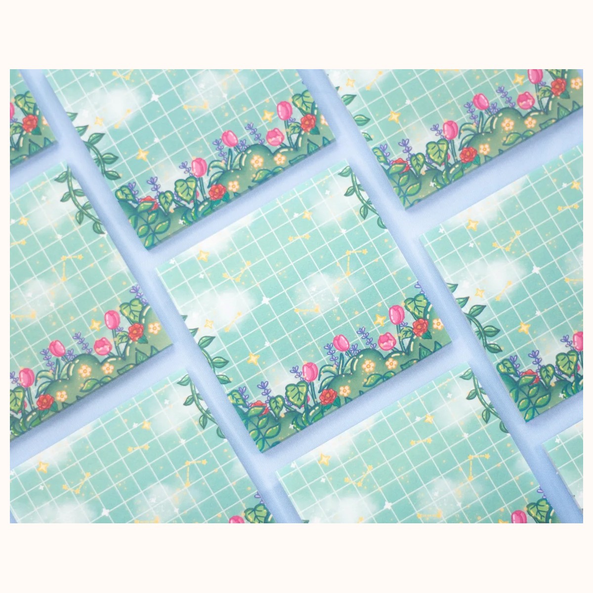 Botanical Bliss Aesthetic Sticky Note view 4