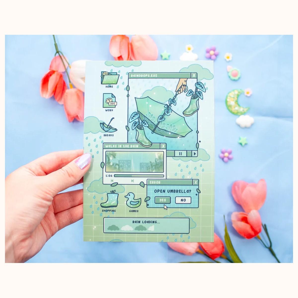 Rainy Day Cute Art Print view 3