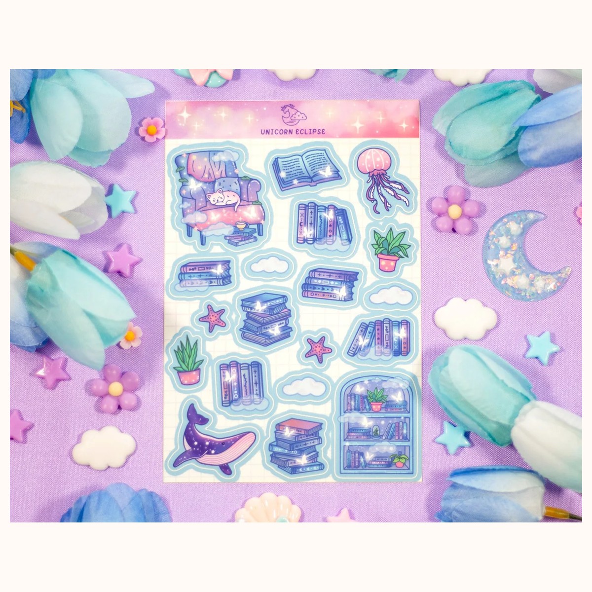 Reading Room Sticker Sheet | Planner Stickers, Kawaii Stickers, stickers from Farouk Book Store