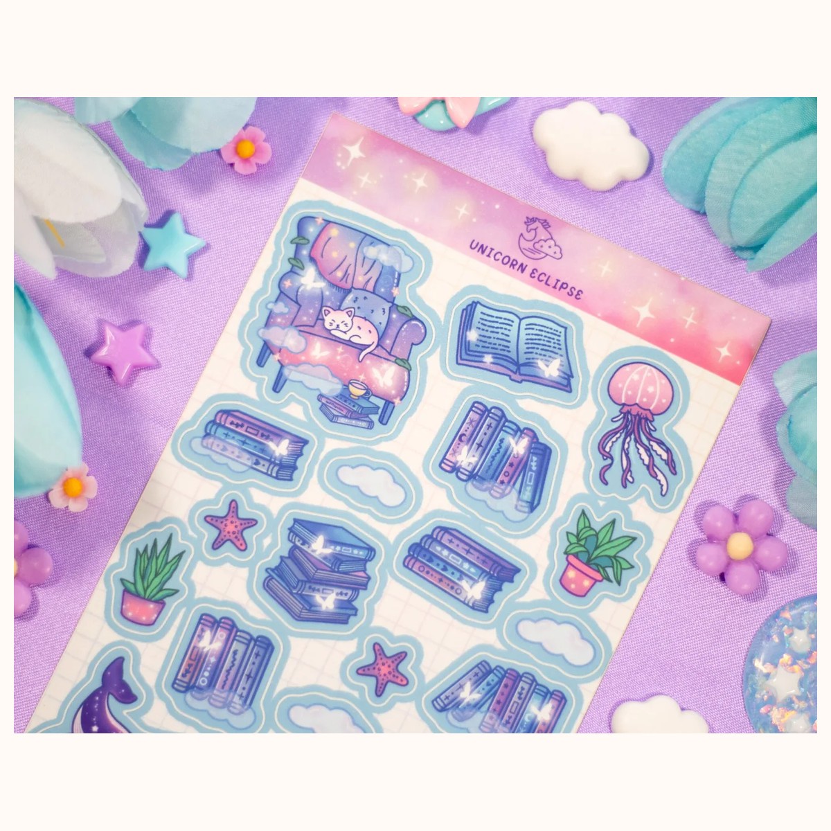 Reading Room Sticker Sheet | Planner Stickers, Kawaii Stickers view 3